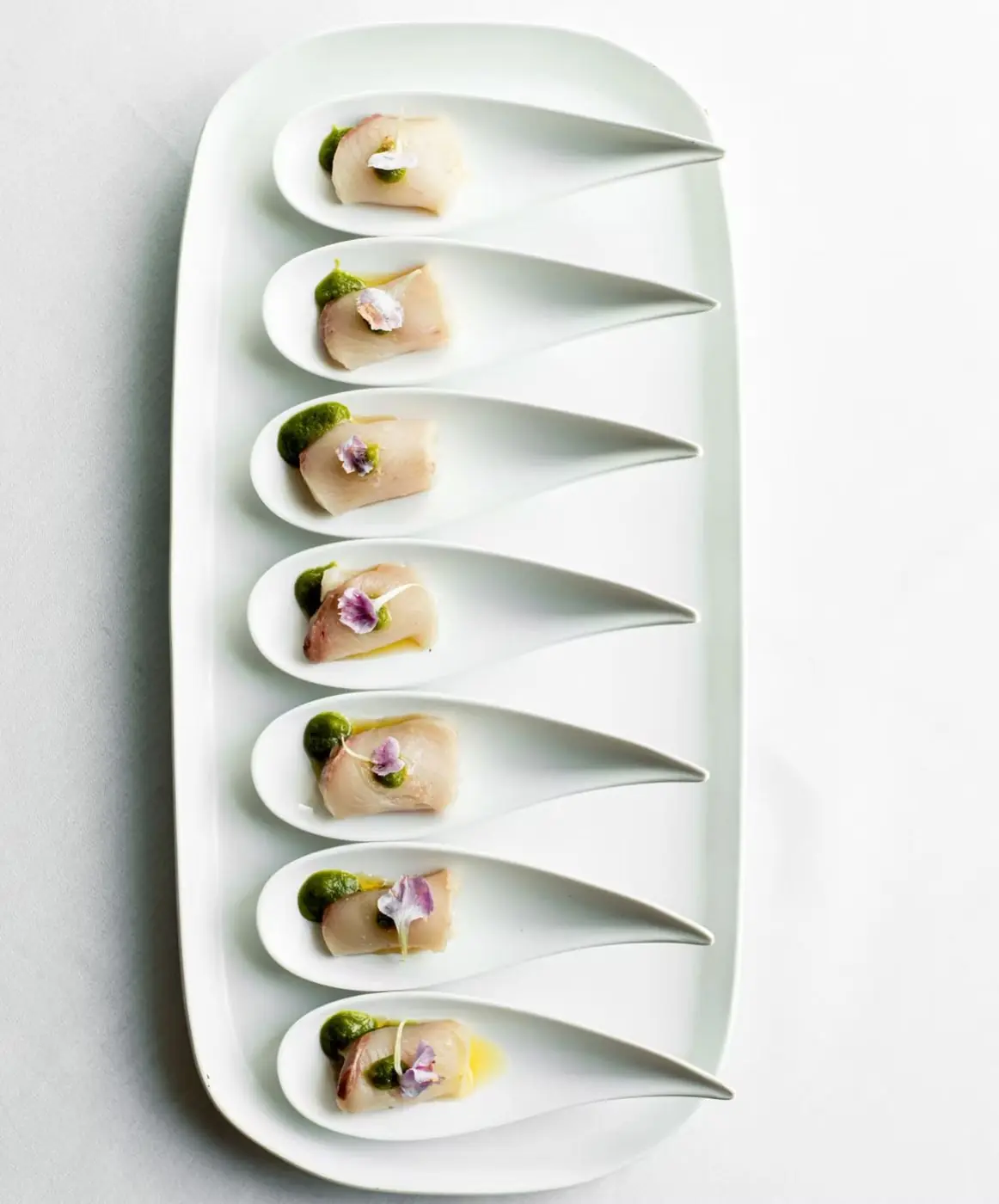 Yellowtail on Silver Spoons — Silver Spoon Events by Chef Paul Aceto